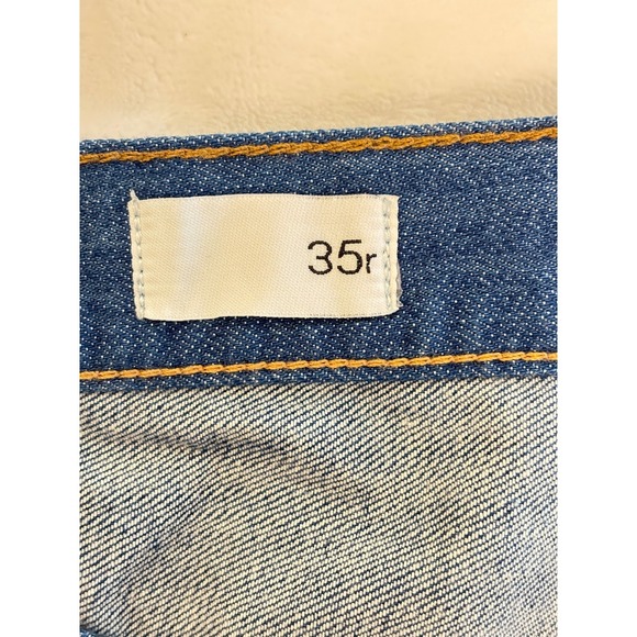 Gap 1969 Womens Denim Mini Skirt Blue Raw Hem Size 35r NEW - Picture 2 of 6
